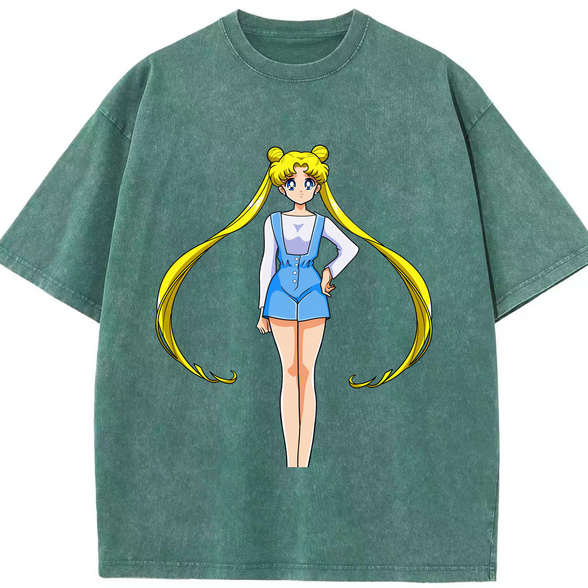 （画像用） 美少女戦士セーラームーン 愛野 美奈子 あいの みなこ Sailor Moon Aino Minako 綿100% ヴィンテージ風 半袖Tシャツ（フロントプリント）